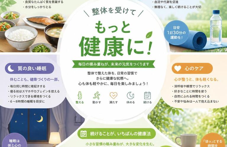 整体を受けると具合悪くなる？原因と効果的な対策を姿勢のプロが東大阪から解説！｜姿勢矯正院スタイルケア