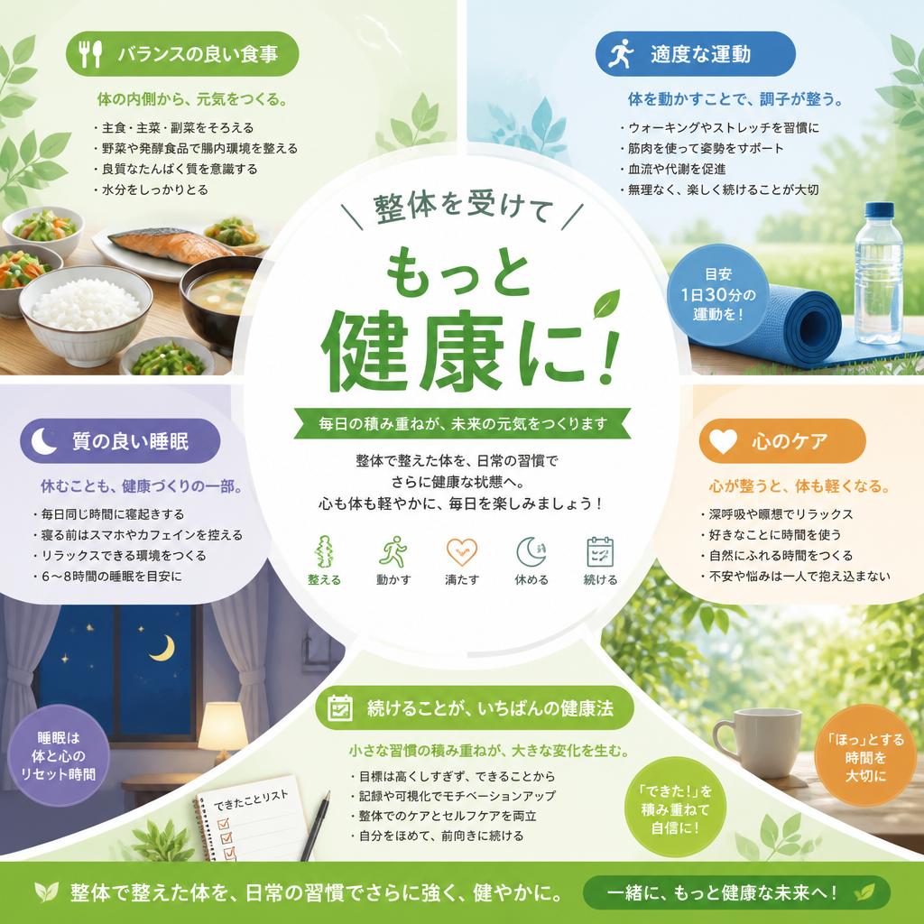 整体を受けてもっと健康に！