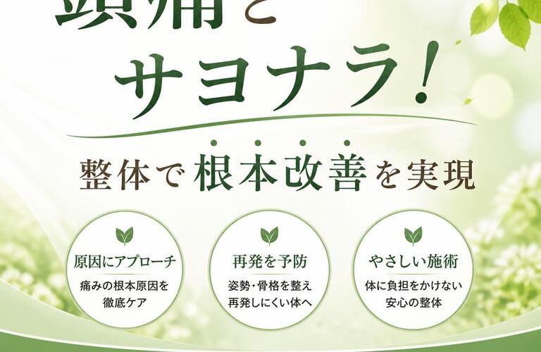 東大阪で頭痛改善なら整体がおすすめ｜原因からアプローチ｜姿勢矯正院スタイルケア